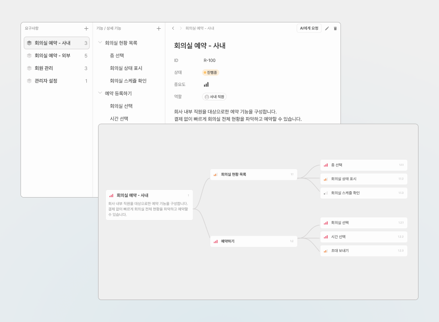 시각화와 문서화를 동시에, 
트리 뷰 ↔ 디렉토리 뷰